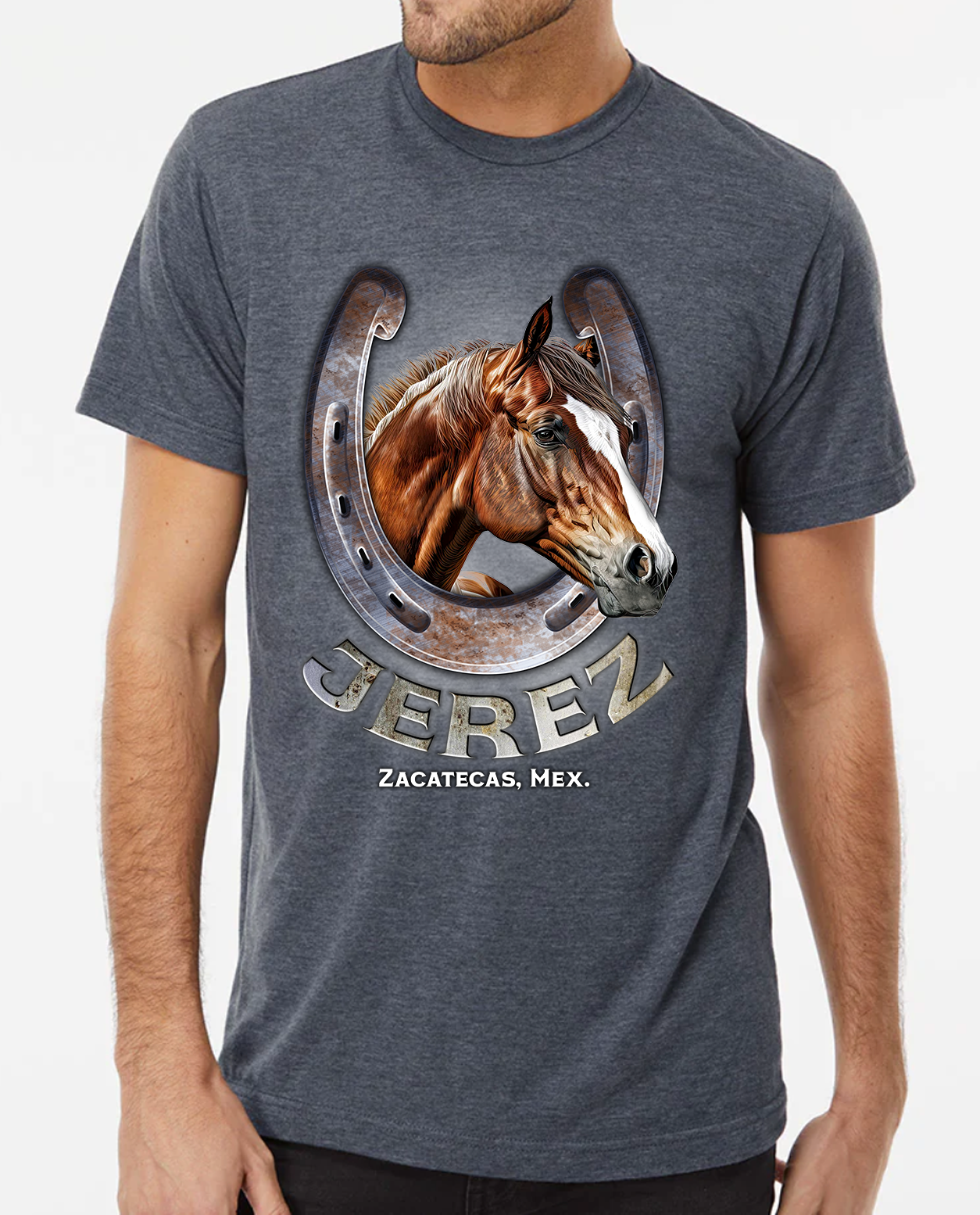 PLAYERA POLIESTER CABALLO HERRADURA